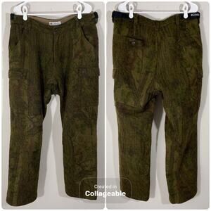 Columbia Gallatin Wool Camo Cargo Pants Mens 36 X 32 Hunting Double Knee Tweed